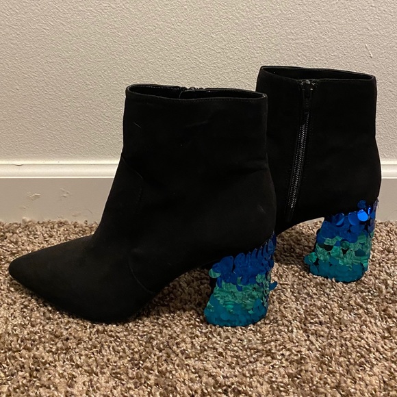 GIANNI BINI BOOTIES WITH SEQUIN HEEL - Picture 3 of 4